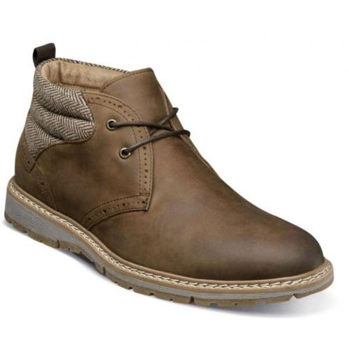 Stacy Adams "Grantley'' Brown Genuine Leather Plain Toe Chukka Boot 25298-913.
